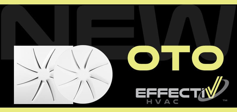 New! OTO Series Architectural Stamped Curved Slots Swirl Diffusers