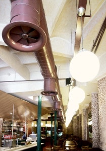 AX6 Adjustable Swirl Diffuser Open Duct Restaurant Dining Room