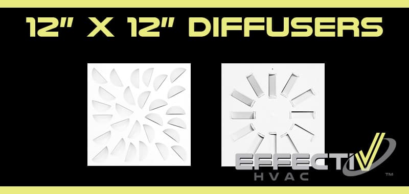 12ʺ x 12ʺ Square Swirl Diffusers | EffectiV HVAC