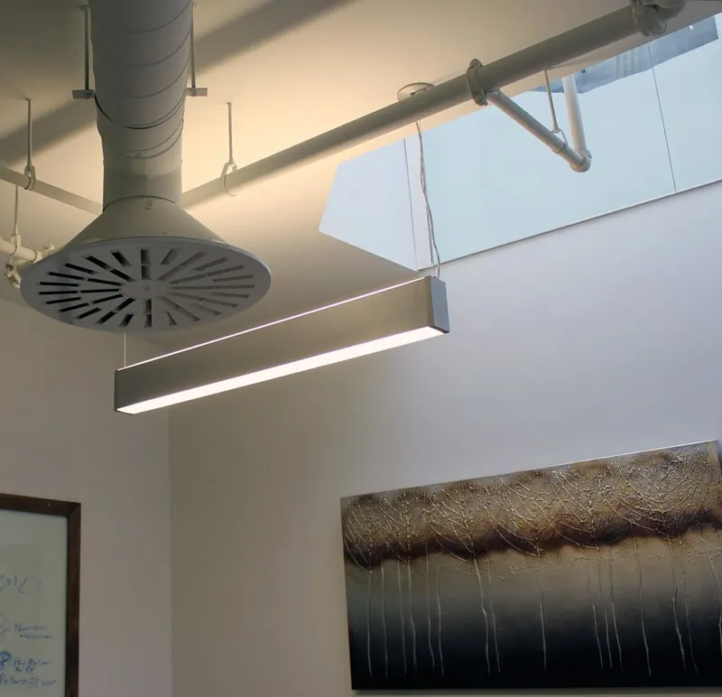 AXO-C-AB With Conical Plenum on Visible Duct in Architectural Office Design - New IN-RGY Office