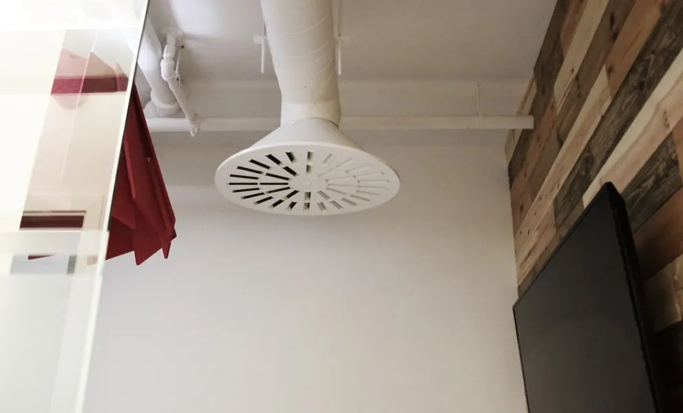 AXO-C-AB With Conical Plenum on Visible Duct in Architectural Office Design - New IN-RGY Office