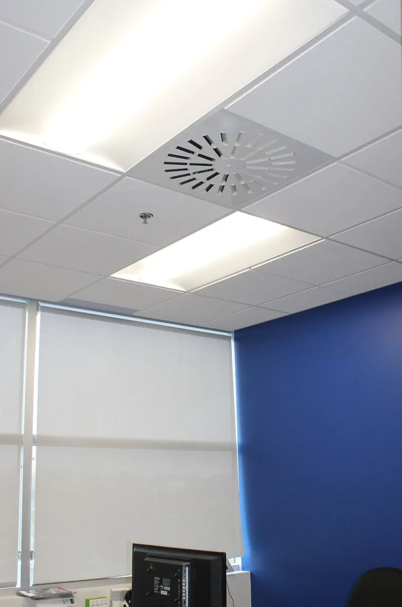 AXO-S-AB installed in a small office ceiling - New QAT Offices