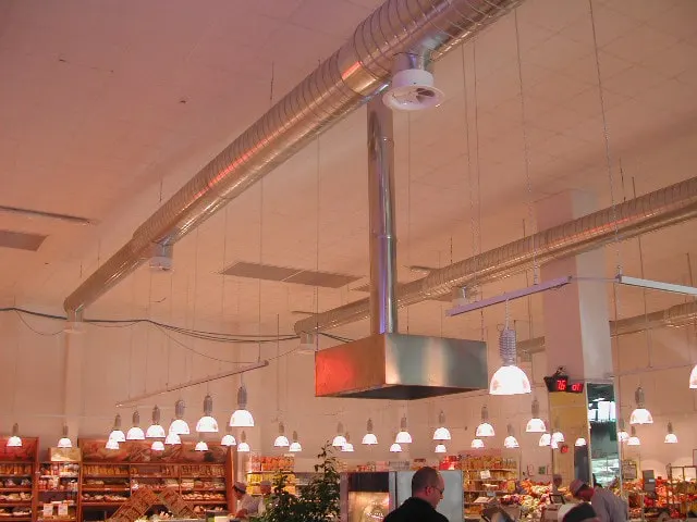 AX6 Adjustable Swirl Diffuser Open Duct Mount High Ceiling