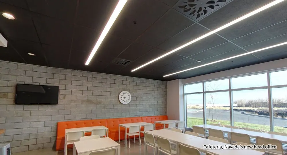 Black NEX-S in cafeteria, Navada's new head office