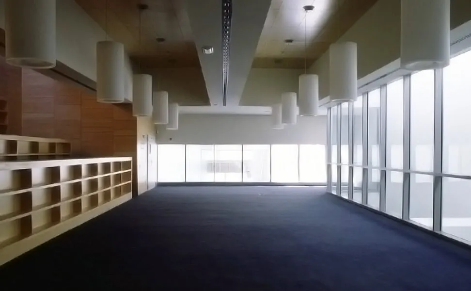 LSD Linear Slot Diffuser in Library Hallway