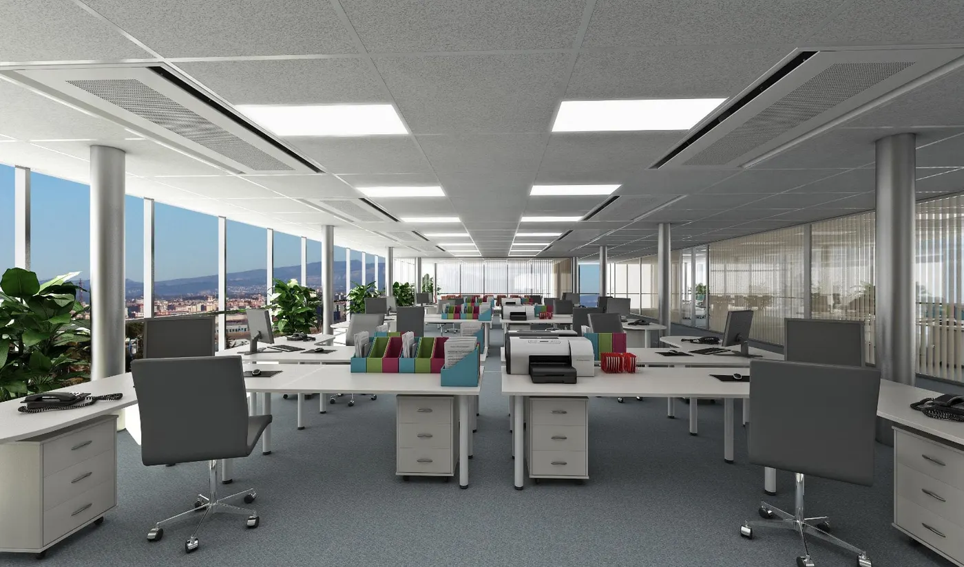 WAAB-600 Active Chilled Beam installed in Office Ceiling