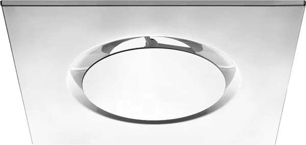 DSO Architectural Aluminum Round Plaque Diffuser in Square Panel for False Ceiling Installation