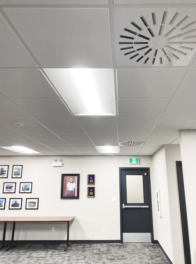 AXO Diffusers installed in HVAC Sales' Office in Saskatchewan