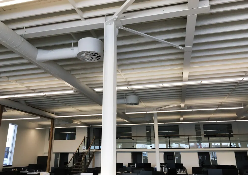 NEX-C with PERFAIR-CS plenums installed in Genecor consulting engineers' new office