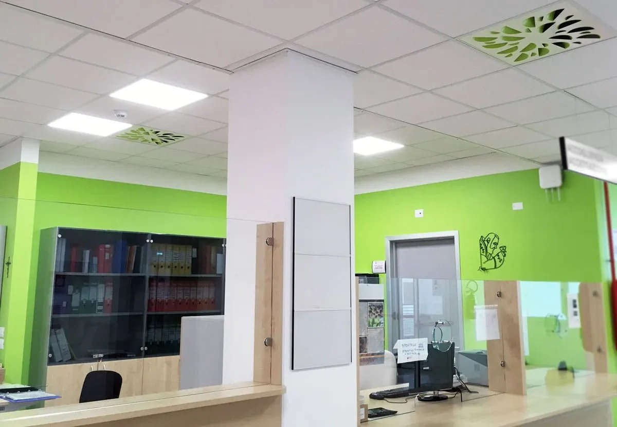 NEX Architectural Swirl Diffuser with Green Elements
