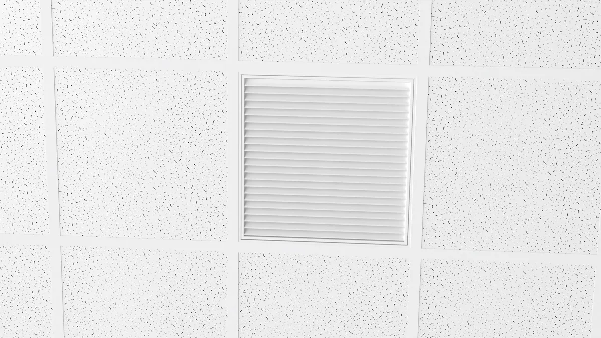 YIN and FLYIN Architectural Ceiling Returns with invisible duct connection