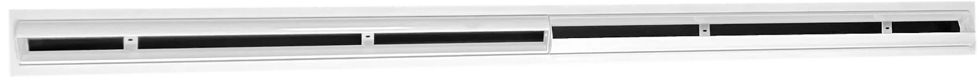 KOBE Long Throw Linear Jet Diffuser divided in 2 sections