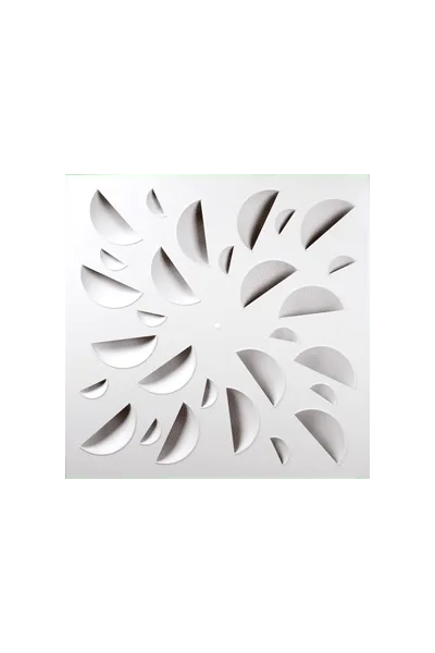 NEX-S Architectural High Induction Swirl Diffuser, White Concave Elements