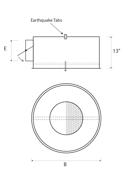 PERFAIR-CS High Performance Plenum for Round Diffusers, Side Connection