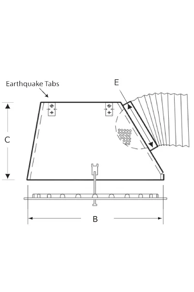 PERFAIR-SS High Performance Plenum fo Square Diffusers, Side Connection